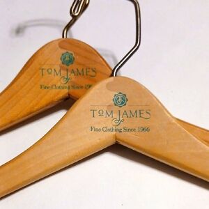RARE 5 Vintage Tom James Hangers USED